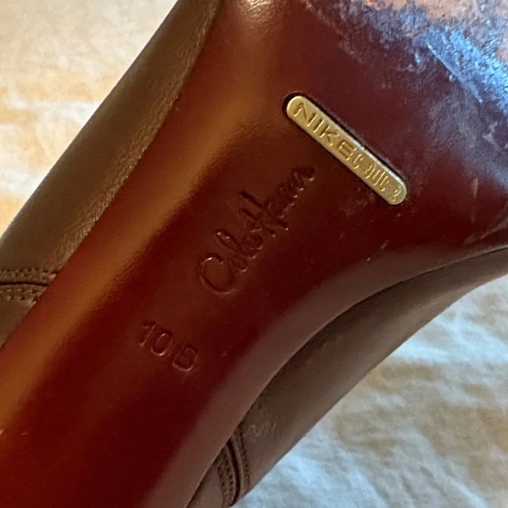 Cole Hahn with Nike Air Elegant Brown Leather Knee-High Boots - Picture 4 of 7